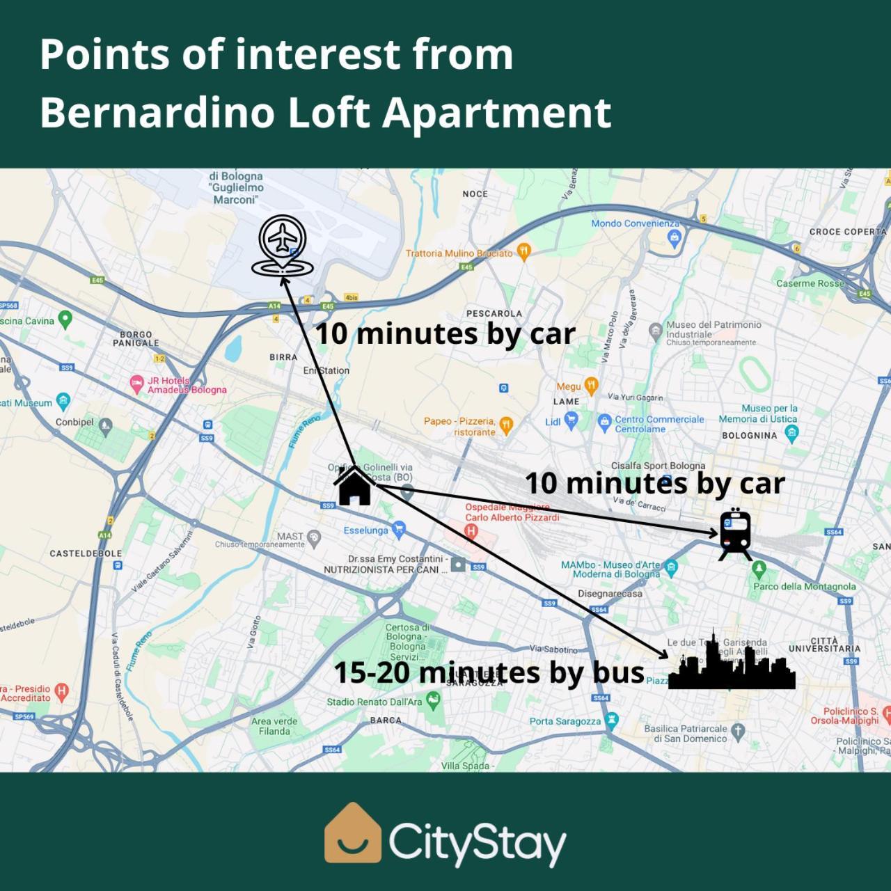 Citystay I Bernardino Loft Apartment Bologna Ngoại thất bức ảnh